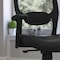 Flash Furniture Contemporary Chair Mid-Back Exec Leather Chair, Black, Adjustable Arms, 17-3/4" to 21" Height LF-W42-L-GG - alternate 3
